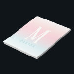 Aangepaste notitiepad voor pastelregenboog notitieblok<br><div class="desc">Speciaal ontwerp van de pastelregenboog. Met ruimte voor jouw naam en initiaal. De makkelijke manier om er cool uit te zien,  uit de menigte.</div>