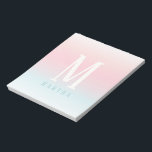 Aangepaste notitiepad voor pastelregenboog notitieblok<br><div class="desc">Speciaal ontwerp van de pastelregenboog. Met ruimte voor jouw naam en initiaal. De makkelijke manier om er cool uit te zien,  uit de menigte.</div>