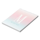Aangepaste notitiepad voor pastelregenboog notitieblok (Linkerzijde)