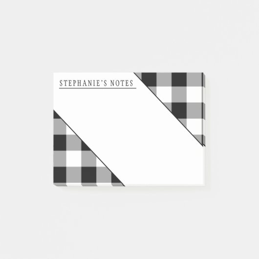 Aangepaste notities Buffalo Plaid Post-it® Notes (Voorkant)