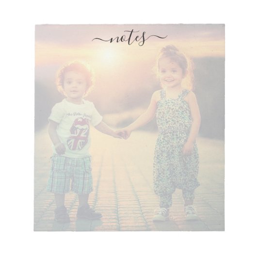 Aangepaste notities Trendy Family Photo Notitieblo Notitieblok (Voorkant)