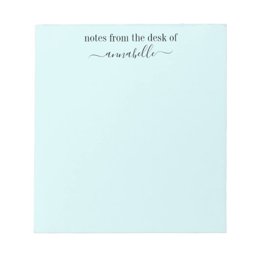 Aangepaste notities van het bureau van notitieblok (Voorkant)