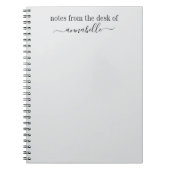 Aangepaste notities van het bureau van notitieboek (Voorkant)