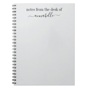 Aangepaste notities van het bureau van notitieboek
