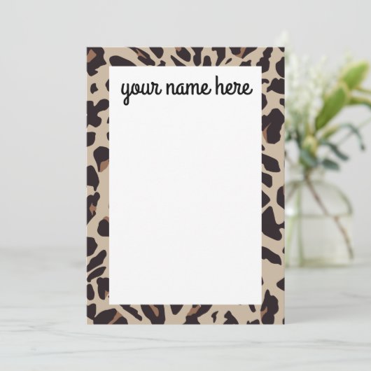 Aangepaste notities voor afdrukken op luipaard (Staand voorkant)