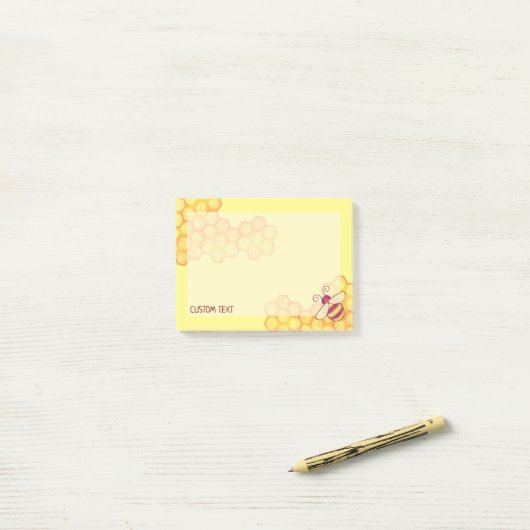 Aangepaste notities voor bijen en honingraat post-it® notes (Op bureau)
