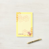 Aangepaste notities voor bijen en honingraat post-it® notes (Op bureau)