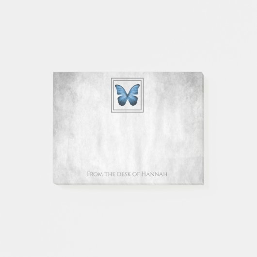 Aangepaste notities voor blauwe vlinder post-it® notes (Voorkant)