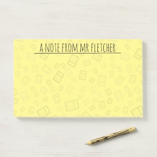 Aangepaste notities voor het calculatorpatroon post-it® notes (Op bureau)