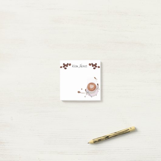 Aangepaste notities voor Koffiepost-IT Post-it® Notes (Op bureau)