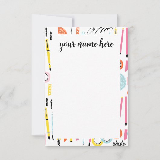 Aangepaste notities voor kunststofleveringen (Voorkant)