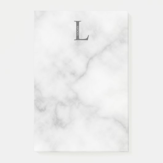 Aangepaste notities voor monogram en naam Post-it Post-it® Notes (Voorkant)