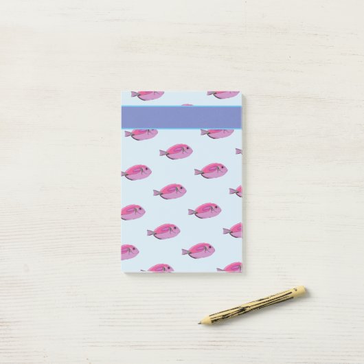 Aangepaste notities voor tropische vissen post-it® notes (Op bureau)