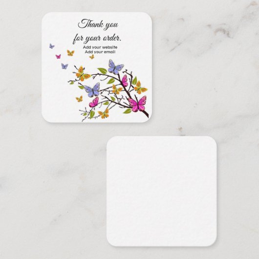 Aangepaste notities voor zakelijke vlinder invoege (Voorkant / Achterkant)