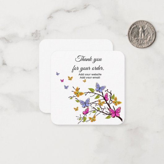 Aangepaste notities voor zakelijke vlinder invoege (Voorkant / Achterkant in situ)