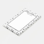 Aangepaste notities voor zwart-wit en witmot post-it® notes (Schuin)