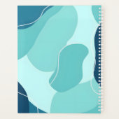 Aangepaste Nova Sinclair Abstract Teal Organische  Planner (Achterkant)