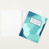 Aangepaste Nova Sinclair Abstract Teal Organische  Planner (Display)