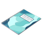 Aangepaste Nova Sinclair Abstract Turquoise Organi Notitieboek (Linkerzijde)