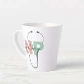 Aangepaste NP Name Cadeft van Nurse Practitioner R Latte Mok (Linkerhoek)