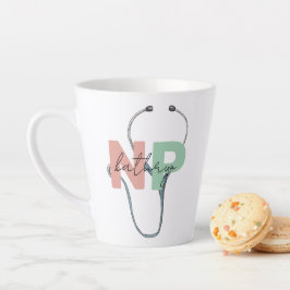 Aangepaste NP Name Cadeft van Nurse Practitioner R Latte Mok