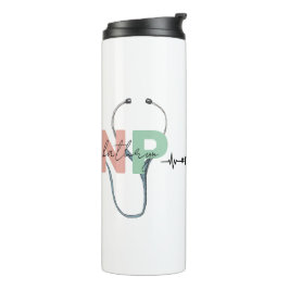 Aangepaste NP Name Cadeft van Nurse Practitioner R Thermosbeker