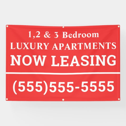 Aangepaste nu leasebanner spandoek (Horizontaal)