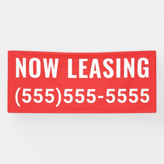 Aangepaste nu leasebanner spandoek (Horizontaal)