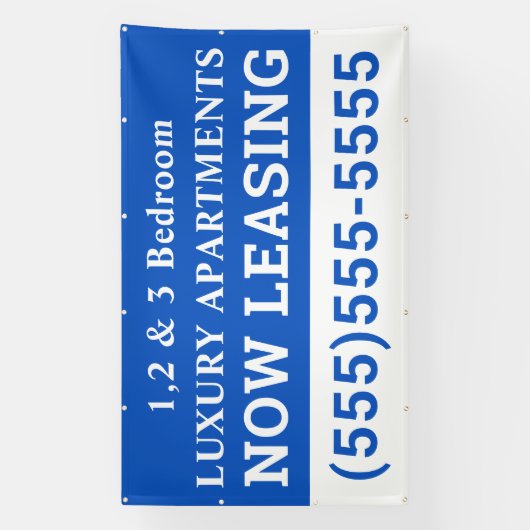 Aangepaste nu leasebanner spandoek (Verticaal)