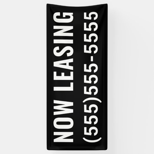 Aangepaste nu leasebanner spandoek (Verticaal)