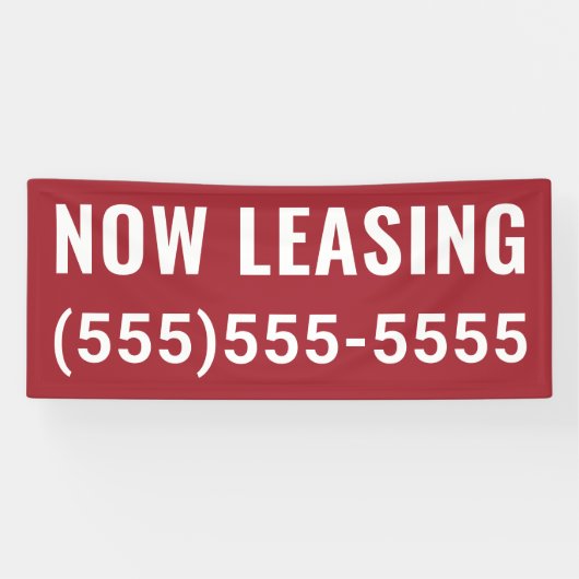 Aangepaste nu leasebanner spandoek (Horizontaal)