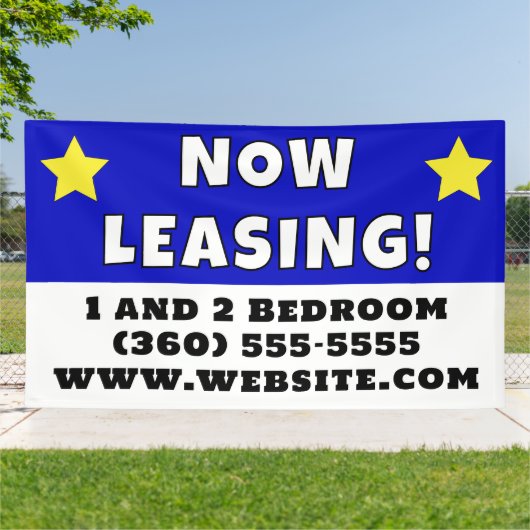 Aangepaste nu leasing spandoek (Buitenkant)