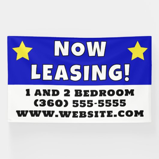 Aangepaste nu leasing spandoek (Horizontaal)