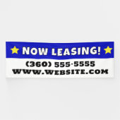 Aangepaste nu leasing spandoek (Horizontaal)