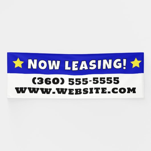 Aangepaste nu leasing spandoek (Horizontaal)