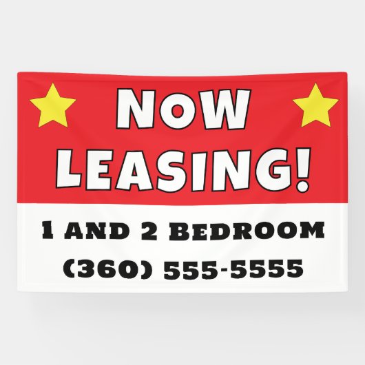 Aangepaste nu leasing spandoek (Horizontaal)