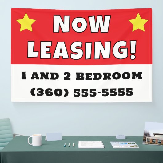 Aangepaste nu leasing spandoek (Beurs)