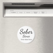 Aangepaste “Nuchter Sinds” Sleutelhanger - Datum v Magneet (Insitu (Vaatwasser))