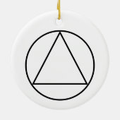 Aangepaste “Nuchter Sinds” Sleutelhanger - Nuchter Keramisch Ornament (Achterkant)