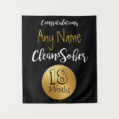 Aangepaste nuchtere verjaardag jubileum cadeau wan wandkleed (Voorkant)
