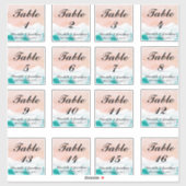 Aangepaste nummers voor strandwagentjes sticker (Vel)