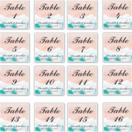 Aangepaste nummers voor strandwagentjes sticker