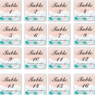 Aangepaste nummers voor strandwagentjes sticker