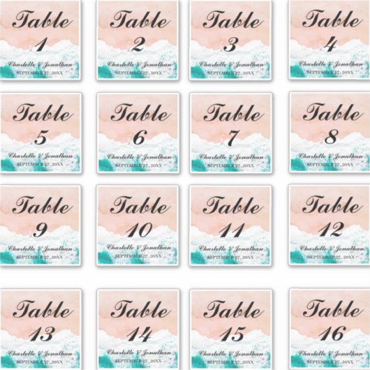 Aangepaste nummers voor strandwagentjes sticker (Voorkant)