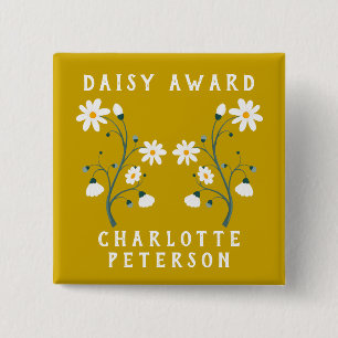 Aangepaste Nurse Daisy Award Vierkante Button 5,1 Cm
