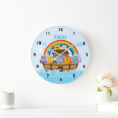 Aangepaste Nursery Wall Clock van Noah Grote Klok (Huis)