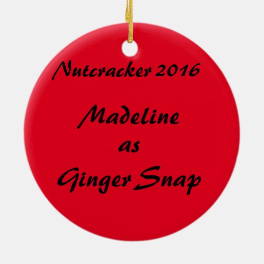 Aangepaste Nutcracker Ginger Snap Ornament (Achterkant)