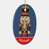 Aangepaste Nutkraker Speelgoed Blue Soldier Keramisch Ornament (Rechts)