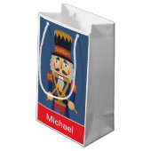 Aangepaste Nutkraker Speelgoed Blue Soldier Klein Cadeauzakje (Achterkant Gekanteld)