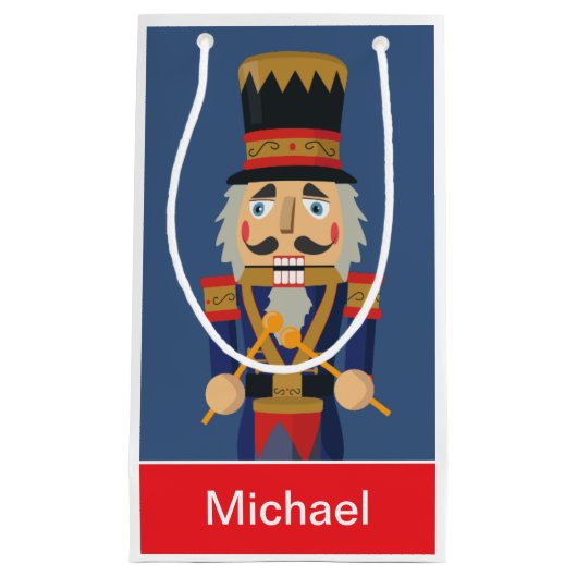 Aangepaste Nutkraker Speelgoed Blue Soldier Klein Cadeauzakje (Voorkant)